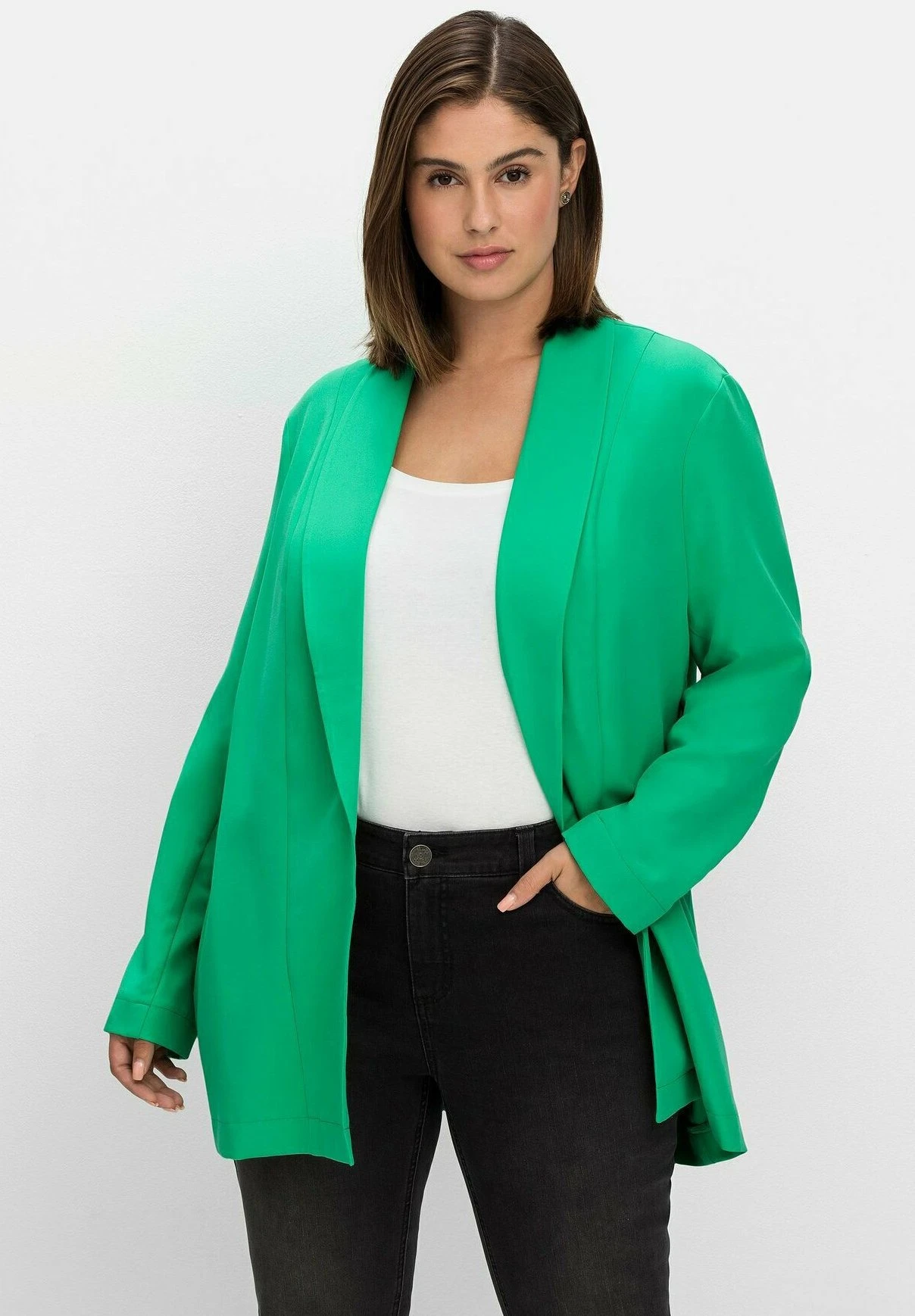 Sheego Abrigo Corto - Blattgrün 1 Sheego Abrigo Corto - Blattgrün