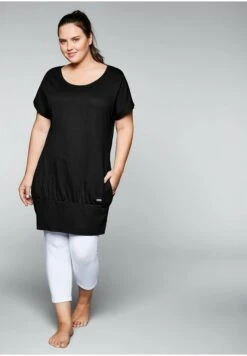 Sheego Vestido Ligero - Schwarz