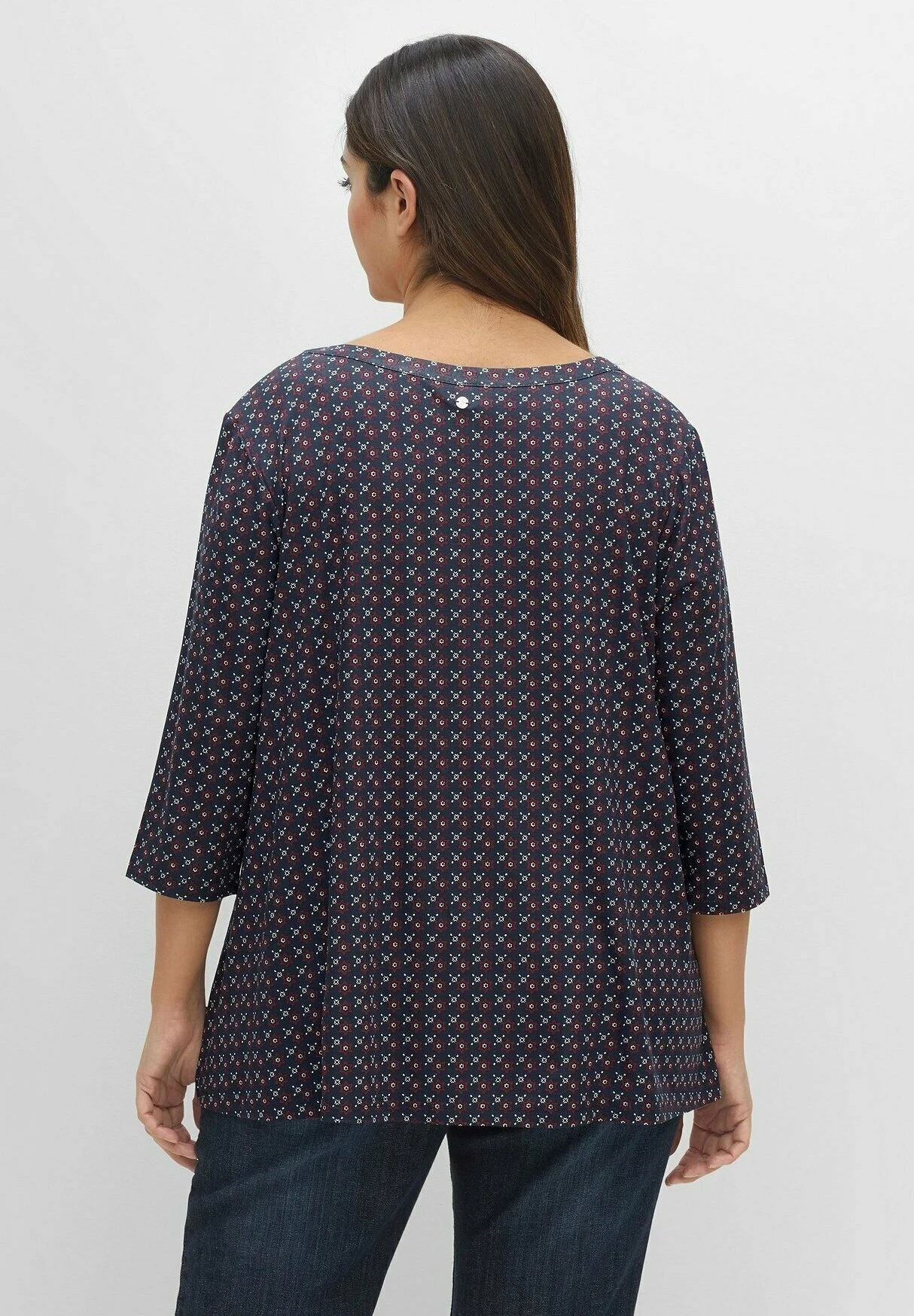 Sheego 3/4-Arm - Camiseta De Manga Larga - Nachtblau Bedruckt 3 Sheego 3/4-Arm - Camiseta De Manga Larga - Nachtblau Bedruckt - Imagen 3