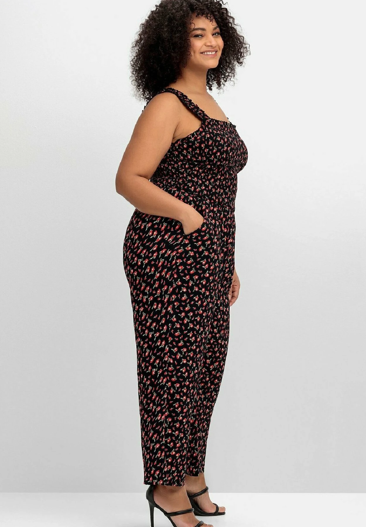 Sheego Overall - Mono - Schwarz Gemustert 3 Sheego Overall - Mono - Schwarz Gemustert - Imagen 3