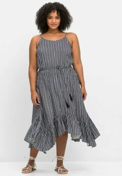 Sheego Vestido Informal - Marine Gestreift