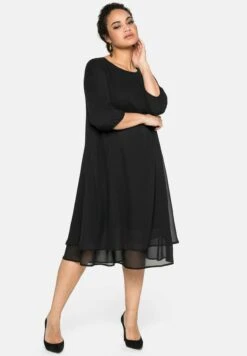 Sheego Vestido Informal - Schwarz