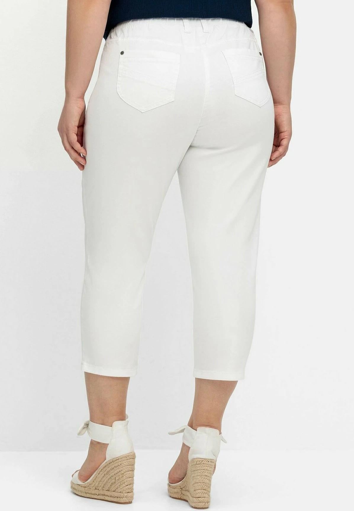 Sheego Schmale 7/8 - Pantalones - Weiß 3 Sheego Schmale 7/8 - Pantalones - Weiß - Imagen 3