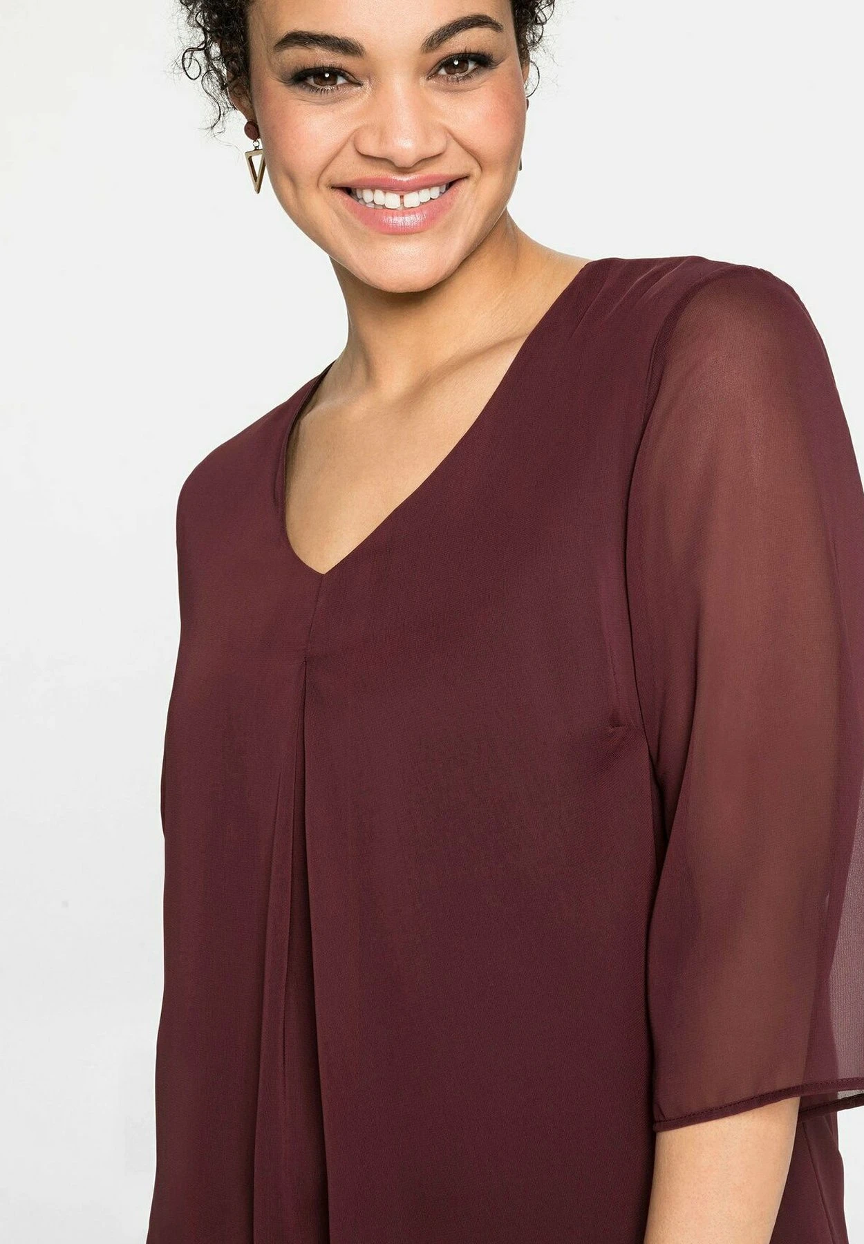 Sheego Blusa - Weinrot 4 Sheego Blusa - Weinrot - Imagen 4