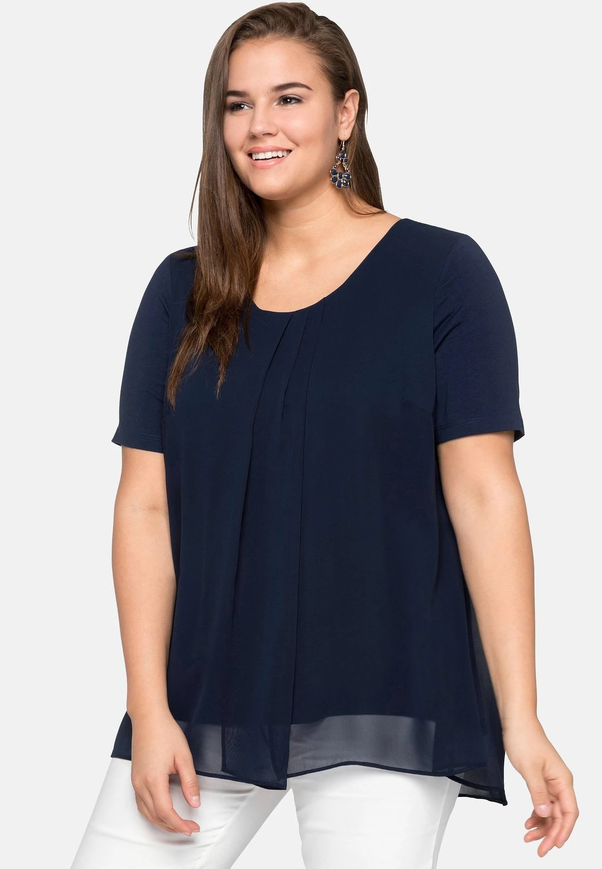 Sheego Blusa - Navy 1 Sheego Blusa - Navy