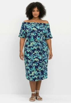 Sheego Strand - Vestido Informal - Marine Bedruckt