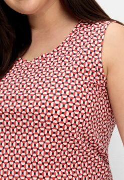 Sheego Top - Rot Gemustert -Sheego Ventas 7f44c458cd6c42ada3c0e5c10ce2b4bb