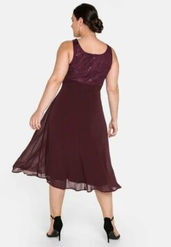 Sheego Vestido De Cóctel - Aubergine -Sheego Ventas 83443db9f889481a959f15c96547a293