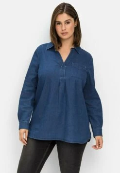 Sheego Blusa - Blue Denim