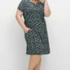 Sheego Vestido Informal - Nachtblau Gemustert
