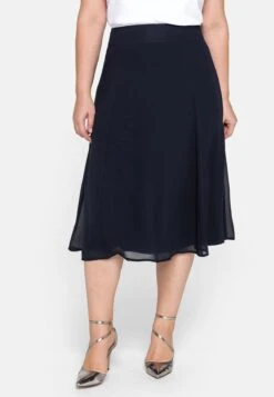 Sheego Rock - Falda Acampanada - Marine