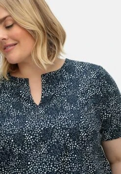 Sheego Blusa - Nachtblau Gemustert -Sheego Ventas 89ba377ce04d480f86dca0b1a1c89c27