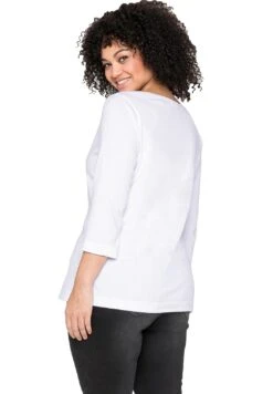 Sheego Camiseta De Manga Larga - Weiß -Sheego Ventas 8cfe08e9739040dd8cfc058c458383c7