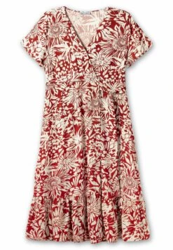 Sheego Vestido Largo - Rot Gemustert -Sheego Ventas 8e6b193b940b490ea04f2cdfe0da7202