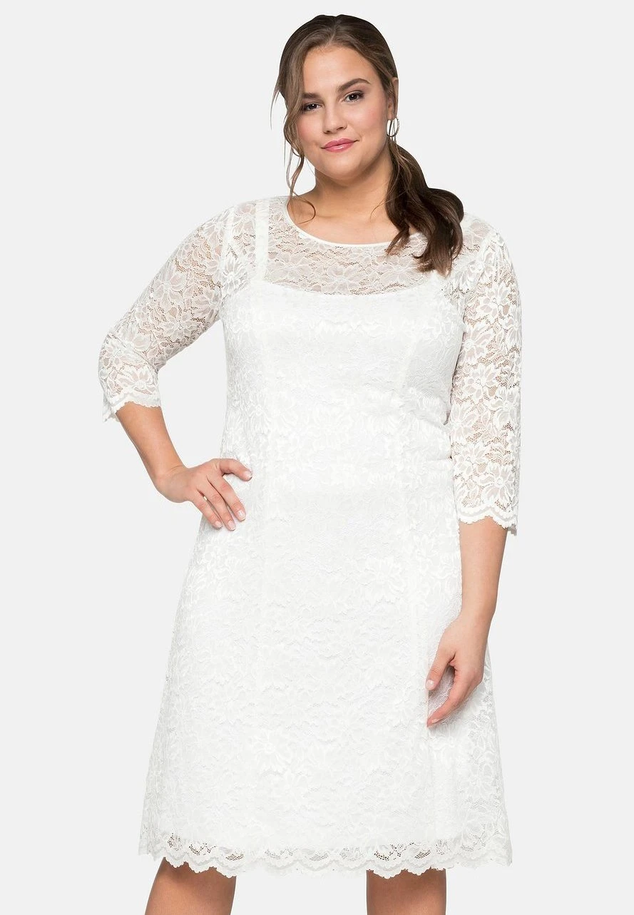 Sheego Vestido Informal - Off-White 1 Sheego Vestido Informal - Off-White