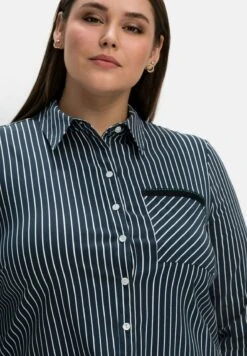 Sheego Long - Camisa - Nachtblau Gestreift -Sheego Ventas 90a2f15f39f24b649a81d82d1cd9d85a