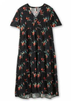 Sheego Vestido Largo - Schwarz Gemustert -Sheego Ventas 90f44b599b694b93814a8a9802e9ec60