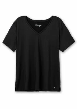 Sheego Camiseta Básica - Schwarz -Sheego Ventas 92f3b3023837473a9f3e82fd9c83d1cd