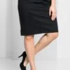 Sheego Falda De Tubo - Schwarz