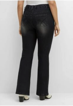 Sheego Vaqueros A Campana - Black Denim -Sheego Ventas 95a6ae301a664d3991cf0eda92f0d7ac