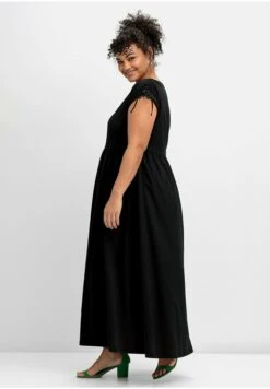 Sheego Vestido Largo - Schwarz -Sheego Ventas 960de008447b4ccf91748505bf0294d9