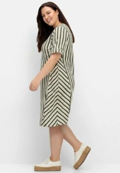 Sheego Vestido Informal - Hellkhaki Gemustert -Sheego Ventas 9918ef06e4c049bfac26657fd244ce05