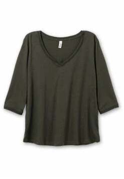 Sheego Camiseta De Manga Larga - Dunkeloliv -Sheego Ventas 997b81ecb6ce4e69adc93a50043c77c9