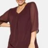 Sheego Blusa - Weinrot