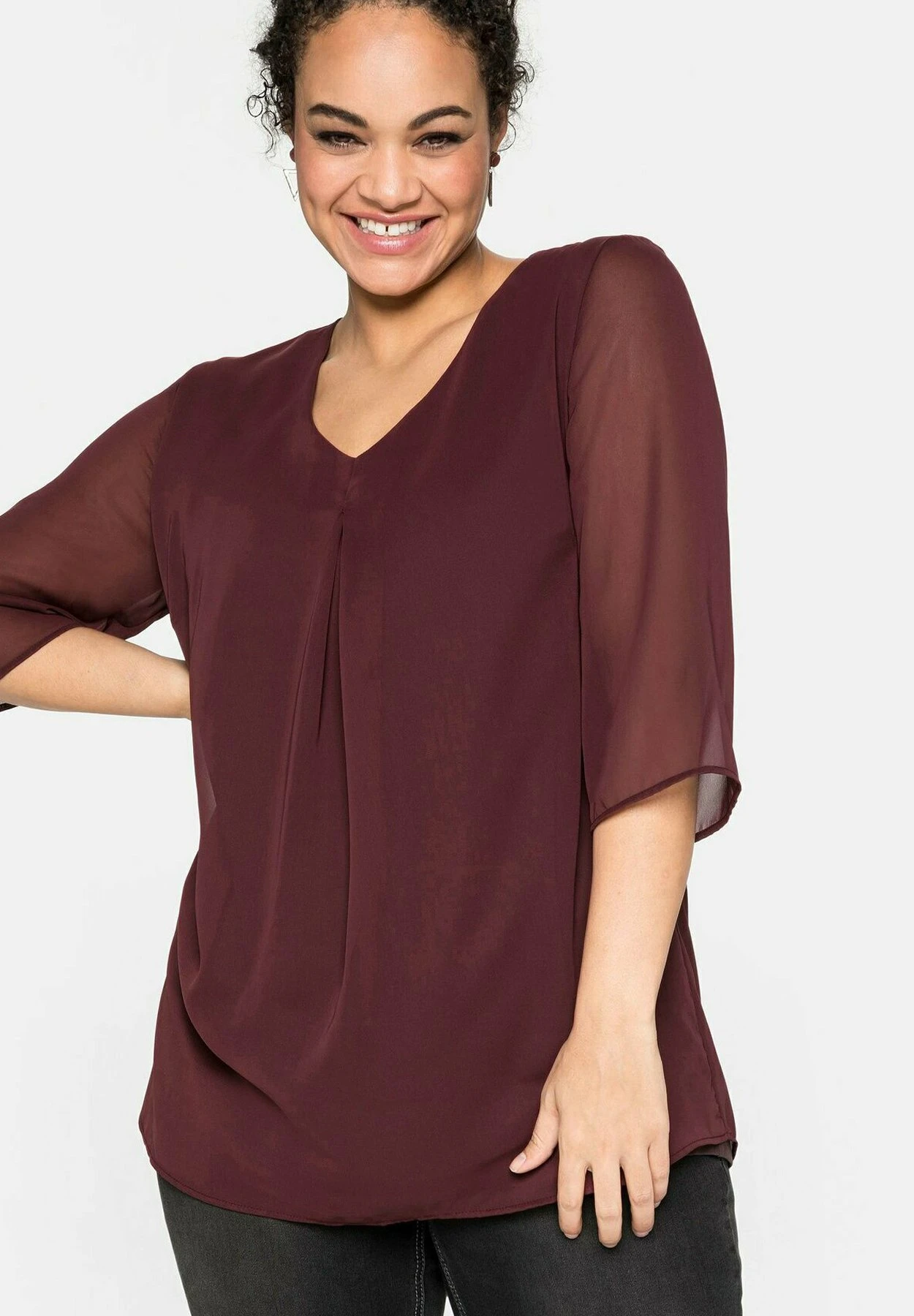 Sheego Blusa - Weinrot 1 Sheego Blusa - Weinrot