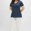 Sheego 2 Pack - Camiseta Básica - Marine/Indigo Meliert
