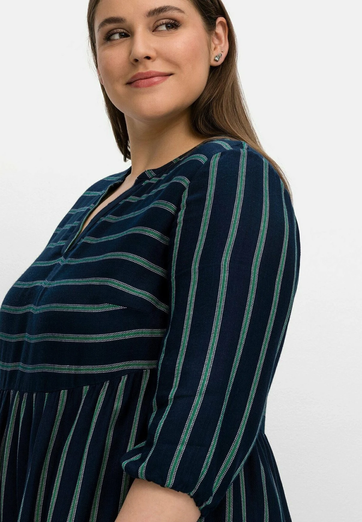 Sheego Vestido Informal - Nachtblau Gestreift 3 Sheego Vestido Informal - Nachtblau Gestreift - Imagen 3