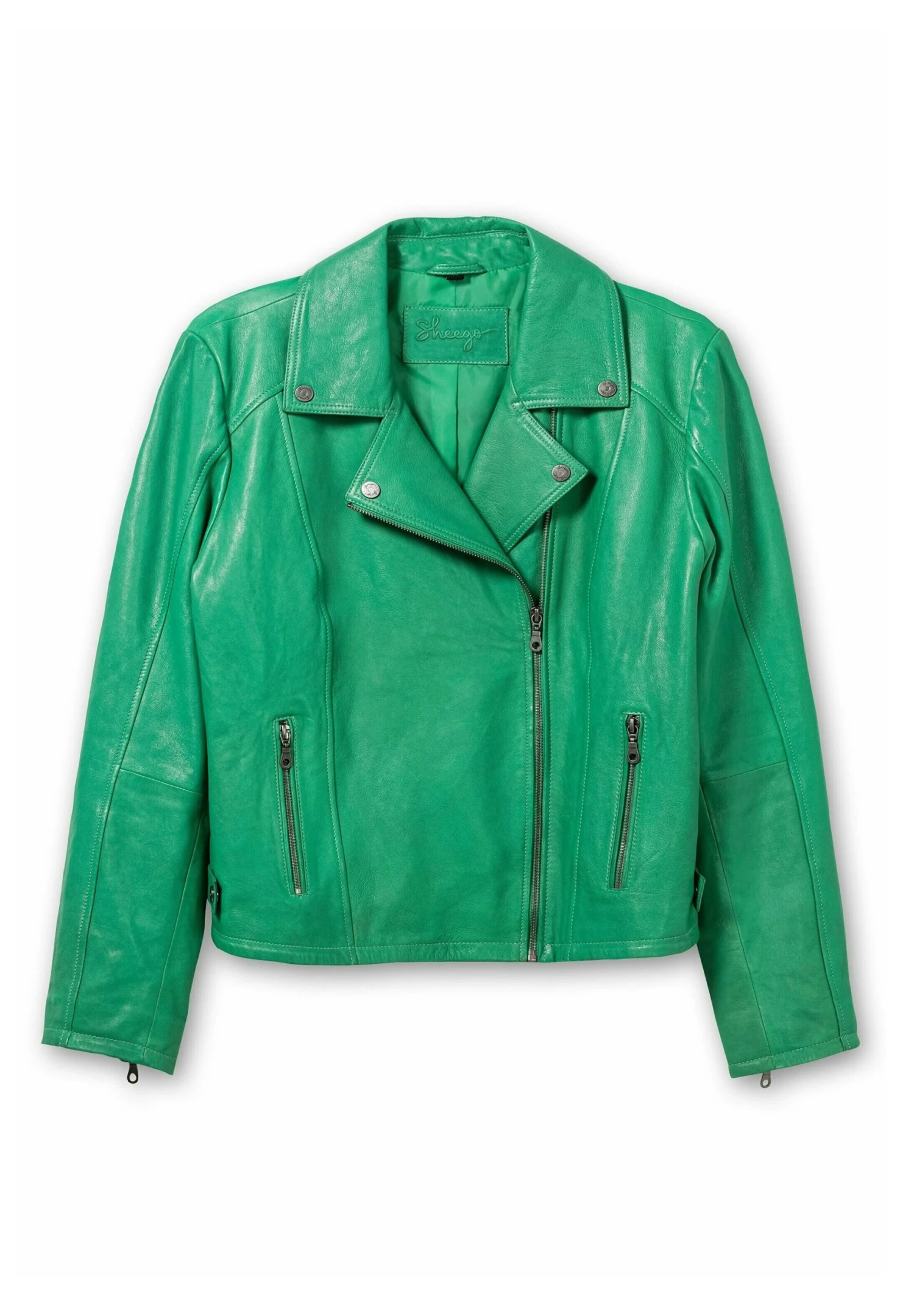 Sheego Chaqueta De Cuero - Blattgrün 5 Sheego Chaqueta De Cuero - Blattgrün - Imagen 5