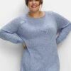Sheego Jersey De Punto - Mittelblau Meliert