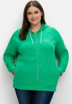 Sheego Sudadera Con Cremallera - Blattgrün