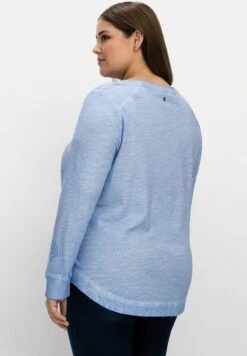 Sheego Camiseta De Manga Larga - Mittelblau -Sheego Ventas ab6aef0a59cf443da522f221a8f970e0