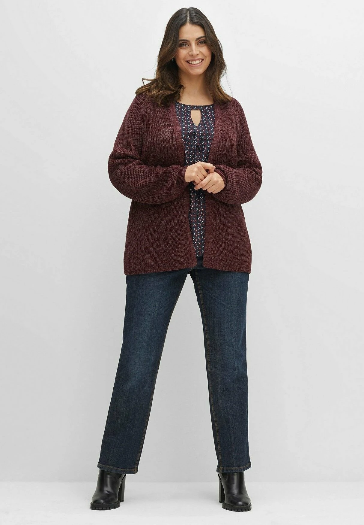 Sheego 3/4-Arm - Camiseta De Manga Larga - Nachtblau Bedruckt 2 Sheego 3/4-Arm - Camiseta De Manga Larga - Nachtblau Bedruckt - Imagen 2