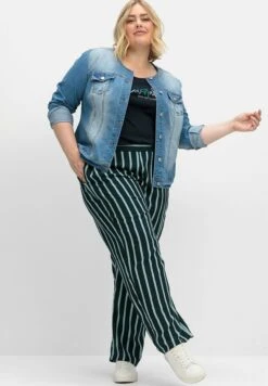 Sheego Gestreifte - Pantalones - Nachtblau Gestreift -Sheego Ventas b9687aa787e94cc09d2d79bceafde493