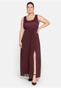 Sheego Vestido De Fiesta - Aubergine
