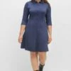 Sheego Vestido Camisero - Indigo