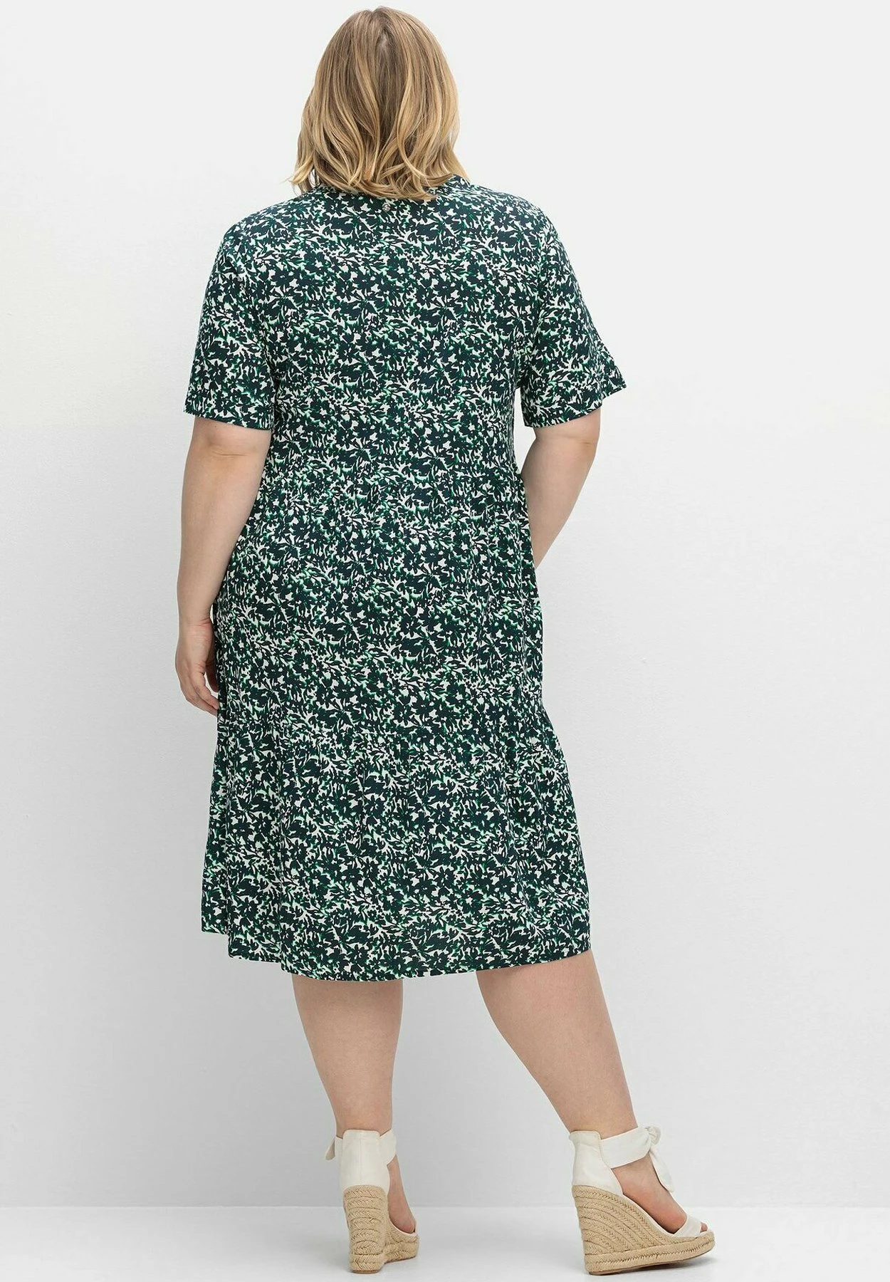 Sheego Vestido Informal - Offwhite Gemustert 2 Sheego Vestido Informal - Offwhite Gemustert - Imagen 2