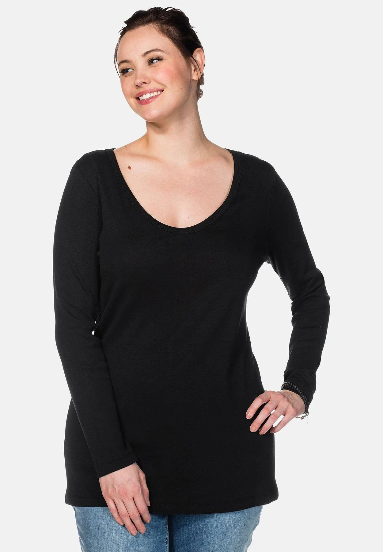 Sheego Langarm - Camiseta De Manga Larga - Black 1 Sheego Langarm - Camiseta De Manga Larga - Black