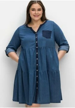 Sheego Vestido Vaquero - Blue Denim