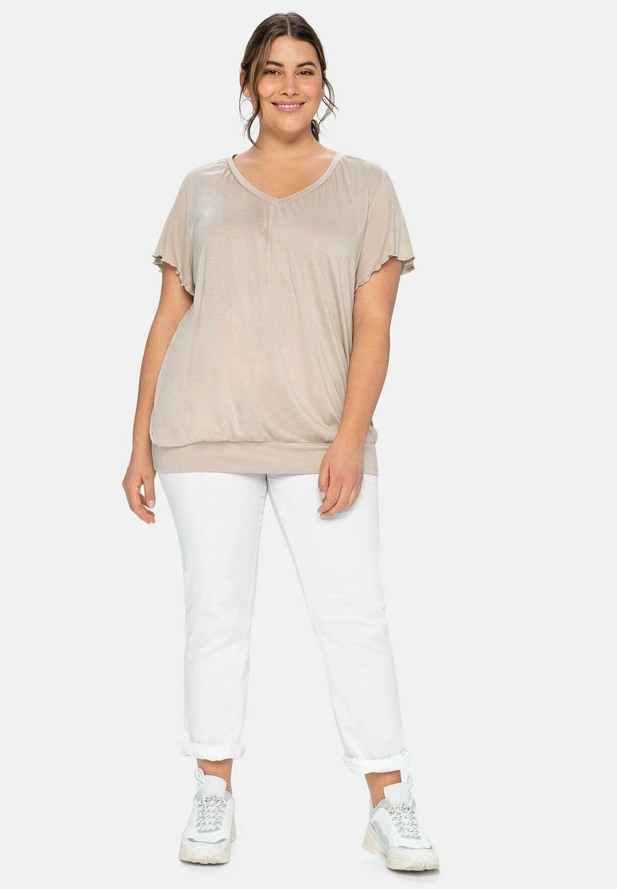 Sheego Camiseta Estampada - Beigefarben 2 Sheego Camiseta Estampada - Beigefarben - Imagen 2