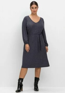 Sheego Vestido Ligero - Schwarz/Lila