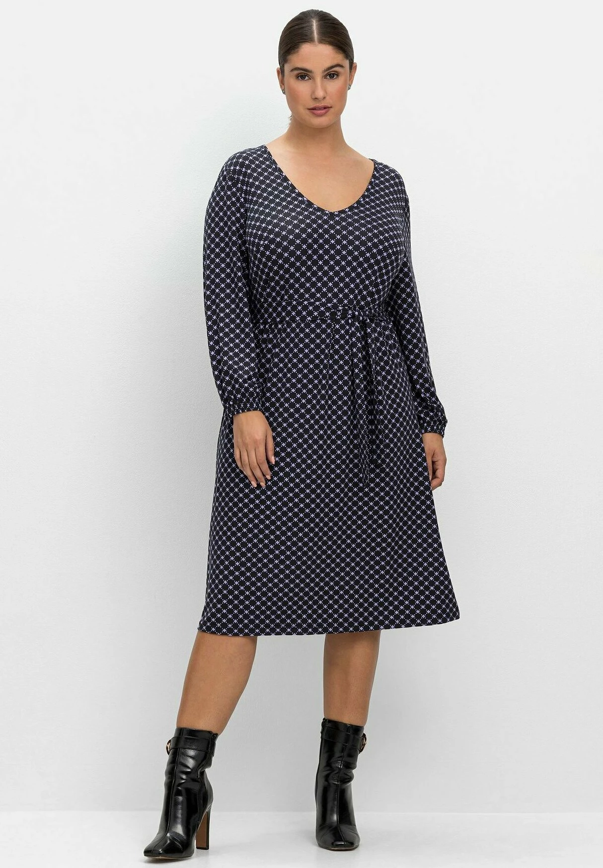 Sheego Vestido Ligero - Schwarz/Lila 1 Sheego Vestido Ligero - Schwarz/Lila