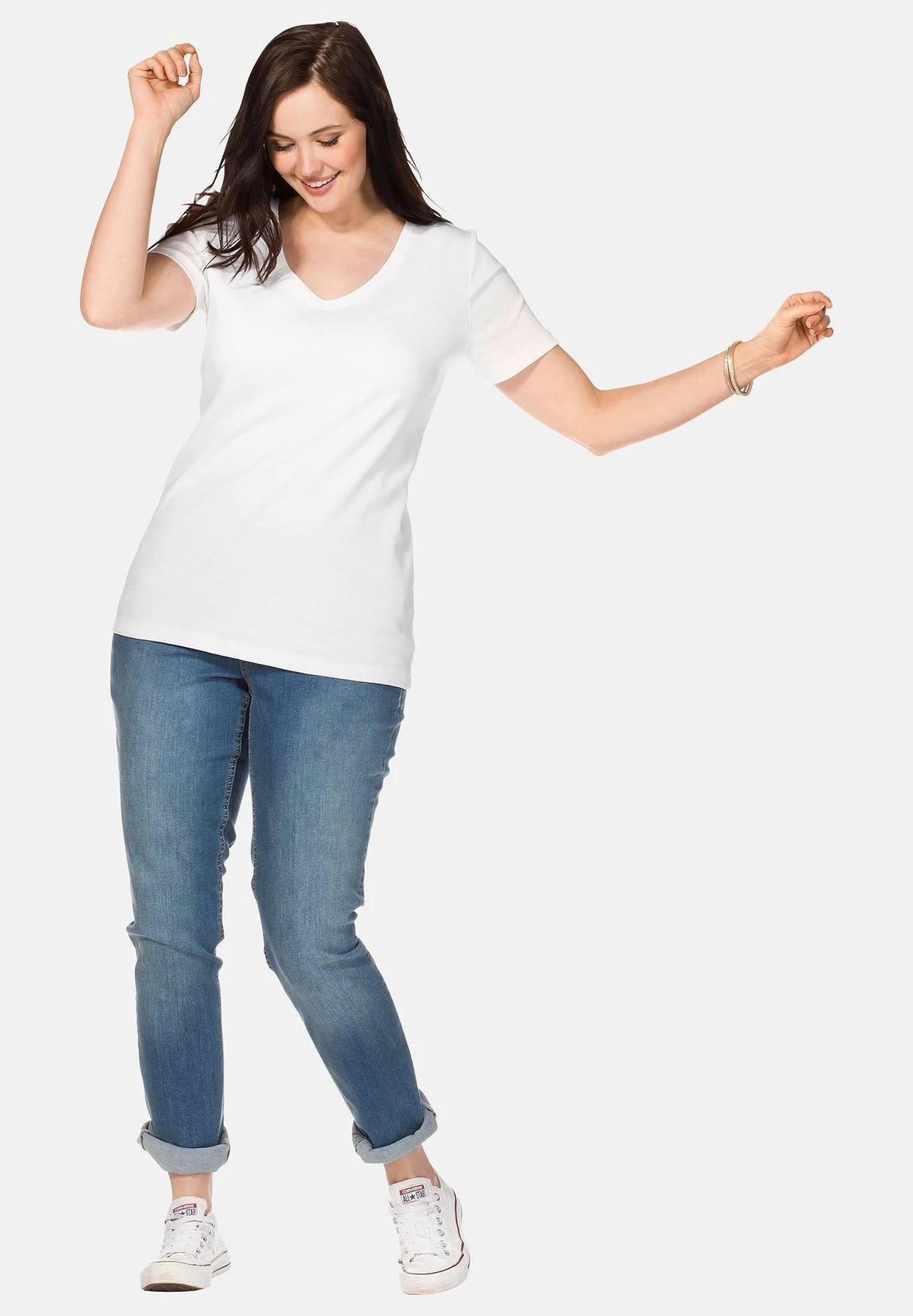 Sheego Camiseta Básica - White 2 Sheego Camiseta Básica - White - Imagen 2