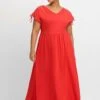 Sheego Vestido Largo - Rot