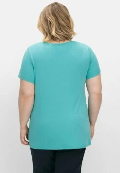 Sheego Camiseta Básica - Aqua 7 Sheego Camiseta Básica - Aqua -Sheego Ventas d391c8a0d792455db19cf8cd8d337229
