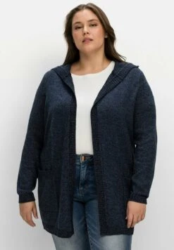 Sheego Chaqueta De Punto - Nachtblau Meliert