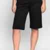 Sheego Shorts Vaqueros - Schwarz